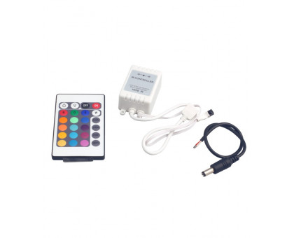 Контроллер RGB для светодиодной (LED) ленты Jazzway RGB ZC-1000RC (IR) 12 В 6А 72 Вт (3327385) с кнопочным пультом