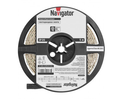 Светодиодная (LED) лента Navigator 12 Вольт NLS-3528B60-4.8-IP20-12V R5 4,8 Вт/м (80295) Синий свет