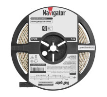 Светодиодная (LED) лента Navigator 12 Вольт NLS-3528R60-4.8-IP20-12V R5 4,8 Вт/м (80297) Красный свет