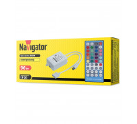 Контроллер RGBW для светодиодной (LED) ленты Navigator ND-CWRGB96IR-IP20-12V 12-24 В 8А 96/192 Вт (14469) с кнопочным пультом