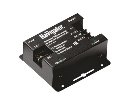 Контроллер RGB для светодиодной (LED) ленты Navigator ND-CRGB360SENSOR-IP20-12V 12-24 В 30А 360/720 Вт (71493) с сенсорным пультом