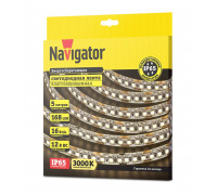 Светодиодная (LED) лента Navigator 12 Вольт 2835 NLS-2835WW168-16-IP65-12V 16 Вт/м (14458) Теплый белый свет