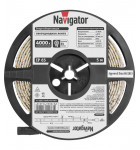 Светодиодная (LED) лента Navigator 12 Вольт 3528 NLS-3528W60-4.8-IP65-12V R5 4,8 Вт/м (71401) Дневной белый свет