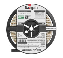 Светодиодная (LED) лента 12 Вольт Navigator NLS-3528G60-4.8-IP65-12V R5 4,8 Вт/м (71405) Зеленый свет