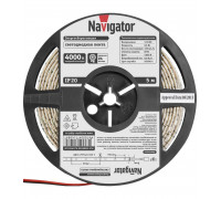 Светодиодная (LED) лента 12 Вольт Navigator NLS-3528W120-9.6-IP20-12V R5 9,6 Вт/м (71408) Дневной белый свет