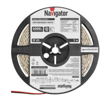 Светодиодная (LED) лента Navigator 12 Вольт 3528 NLS-3528W120-9.6-IP65-12V R5 9,6 Вт/м (71409) Дневной белый свет