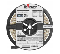 Светодиодная (LED) лента 12 Вольт Navigator NLS-3528СW60-4.8-IP65-12V R5 4,8 Вт/м (71763) Холодный белый свет