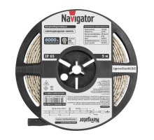 Светодиодная (LED) лента 12 Вольт Navigator NLS-3528СW60-4.8-IP65-12V R5 4,8 Вт/м (71763) Холодный белый свет