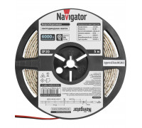 Светодиодная (LED) лента 12 Вольт Navigator NLS-3528СW120-9.6-IP20-12V R5 9,6 Вт/м (71764) Холодный белый свет