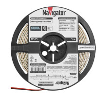 Светодиодная (LED) лента 12 Вольт Navigator NLS-5050СW60-14.4-IP65-12V R5 14,4 Вт/м (71769) Дневной белый свет