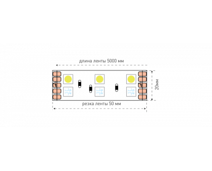 Светодидодная (LED) лента SWG 24В 5050 SWG5120-24-28.8-RGB-65 28,8 Вт/м (000066) RGB свет