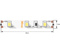 Светодидодная (LED) лента SWG 12В 2835 SWG260-12-4.8-W-M 4,8 Вт/м 6000-6500K (007261) Холодный белый свет