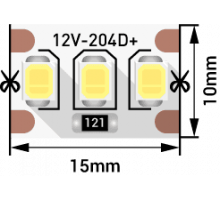 Светодидодная (LED) лента SWG 12В 2835 SWG2204-12-22-NW-M 22 Вт/м 4000-4500K (009242) Дневной белый свет