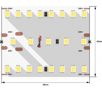 Светодидодная (LED) лента DesignLed 24В 2835 DSG2420-24-NW-33 40 Вт/м 4000K (003247) Дневной белый свет