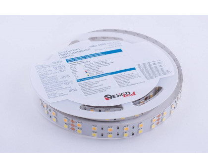 Светодидодная (LED) лента DesignLed 24В 5050 DSG5120-24-RGB+WW-33 28,8 Вт/м RGB+3000K (001134) RGB + теплый белый свет