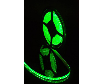 Светодидодная (LED) лента SWG 12В 3528 SWG3120-12-9.6-G-65 9,6 Вт/м (000075) Зеленый свет