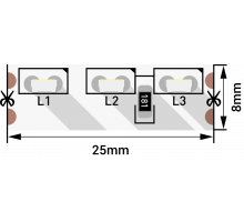 Светодидодная (LED) лента SWG 12В 315 SWG315120-12-9.6-W 9,6 Вт/м 6000-6500K (004203) Холодный белый свет