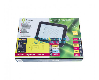 Светодиодный (LED) прожектор FOTON FL-LED Light-PAD 100W Grey 4200К 100 Вт Холодный белый свет (602794)