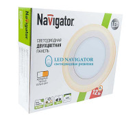 Круглый встраиваемый светодиодный (LED) светильник 192х20 Navigator NLP-RC2-12+3W-R192-WWW-LED 12/3Вт 4000/2700 IP20 (71822) Белый