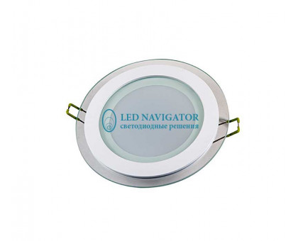 Круглый встраиваемый (LED) светильник даунлайт 160х41 Navigator NDL-RP3-15W-840 15Вт 4000К IP20 (71271) Белый со стеклом