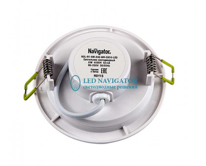 Круглый встраиваемый светодиодный (LED) светильник 110х36 Navigator NDL-R1-6W-840-WH-GX53-LED 6Вт 4000К IP20 (71373) Белый