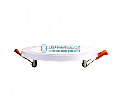 Круглый встраиваемый светодиодный (LED) светильник 140х20 Navigator NLP-RC2-6+2W-R140-WWW-LED 6/2Вт 4000/2700 IP20 (71820) Белый