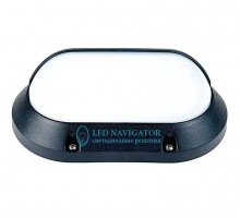 Овальный накладной (LED) светильник ЖКХ ДПБ Navigator NBL-PO3-7-4K-BL-IP65-LED 7Вт 4000K IP65 208х120х75 мм (94825) Чёрный