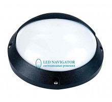 Круглый накладной (LED) светильник ЖКХ ДПБ Navigator NBL-PR3-7-4K-BL-IP65-LED 7Вт 4000K IP65 197х76 мм (94832) Чёрный