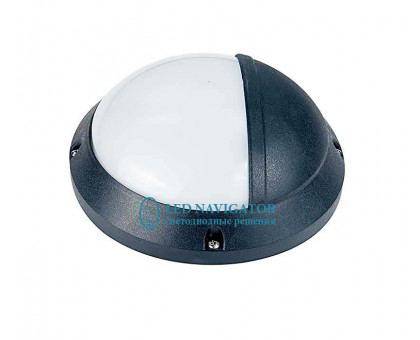 Круглый накладной (LED) светильник ЖКХ ДПБ Navigator NBL-PR3-7-4K-BL-IP65-LED 7Вт 4000K IP65 197х76 мм (94832) Чёрный