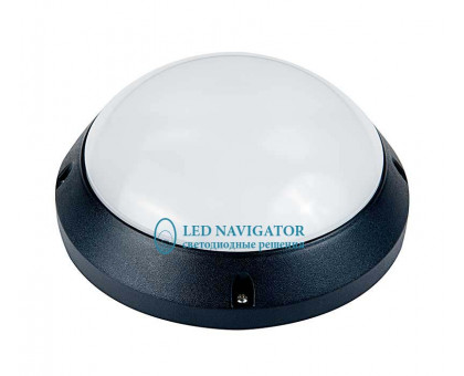 Круглый накладной (LED) светильник ЖКХ ДПБ Navigator NBL-PR1-12-4K-BL-SNR-LED 12Вт 4000K IP65 235х94 мм (94845) с микроволновым датчиком движения
