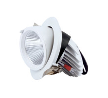 Поворотный круглый светодиодный (LED) светильник даунлайт 165х130 Foton FL-LED DLC 30W 2700K IP20 (605771) Белый