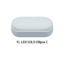 Овальный накладной (LED) светильник ЖКХ ДПБ Foton FL-LED SOLO-Ellipse С+S 12W 12Вт 4200K IP65 165х80х50 мм (608178) с микроволновым датчиком движения