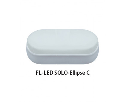 Овальный накладной (LED) светильник ЖКХ ДПБ Foton FL-LED SOLO-Ellipse С 8W 8Вт 4200K IP65 165х80х50 мм (610072) Белый