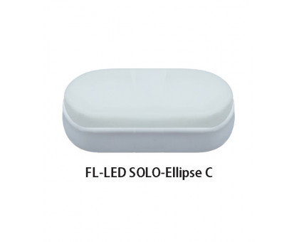 Овальный накладной (LED) светильник ЖКХ ДПБ Foton FL-LED SOLO-Ellipse С 12W 12Вт 4200K IP65 165х80х50 мм (610089) Белый