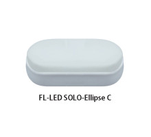Овальный накладной (LED) светильник ЖКХ ДПБ Foton FL-LED SOLO-Ellipse С 18W 18Вт 4200K IP65 220х100х52 мм (610096) Белый