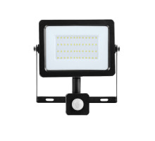 Светодиодный (LED) прожектор FOTON FL-LED Light-PAD SENSOR 10W Black 10Вт 4200К (608031) с датчиком движения