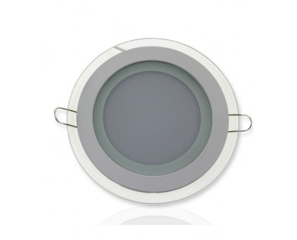 Круглый встраиваемый (LED) светильник даунлайт 160мм 12Вт 6500K IP20 (51952) Белый со стеклом