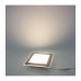 Квадратный встраиваемый (LED) светильник даунлайт 160х160мм 12Вт 3000K IP20 (51967) Серебро со стеклом