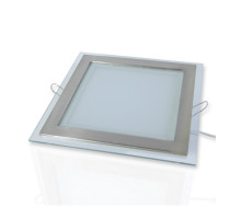 Квадратный встраиваемый (LED) светильник даунлайт 200х200мм 15Вт 6500K IP20 (51971) Серебро со стеклом