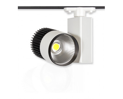 Трековый однофазный светодиодный (LED) светильник ICLED 30Вт 3000K IP40 155х155х180 мм (54468) Белый