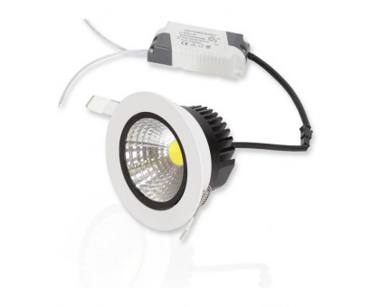 Поворотный круглый встраиваемый (LED) светильник даунлайт 110х60мм 10Вт 4000K IP20 (54624) Белый