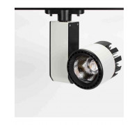Трековый ЕВРО светодиодный (LED) светильник ICLED 20Вт 3000K IP40 105х180х200 мм (55340) Белый/чёрный