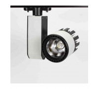 Трековый ЕВРО светодиодный (LED) светильник ICLED 30Вт 6500K IP40 120х180х200 мм (55360) Белый/чёрный