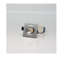 Поворотный квадратный встраиваемый (LED) светильник даунлайт 65х45мм BW301 3Вт 4000K IP20 (55509) Серебро