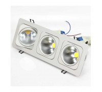 Поворотный квадратный встраиваемый (LED) светильник даунлайт 330х120х70мм 30Вт 4000K IP20 (55560) Белый