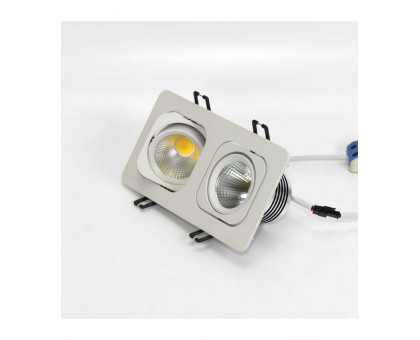 Поворотный квадратный встраиваемый (LED) светильник даунлайт 181х98х60мм 10Вт 4000K IP20 (55568) Белый