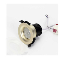 Круглый встраиваемый (LED) светильник даунлайт 84мм Spotlight AR17 7Вт 4000K IP40 (55691) Жемчужный никель
