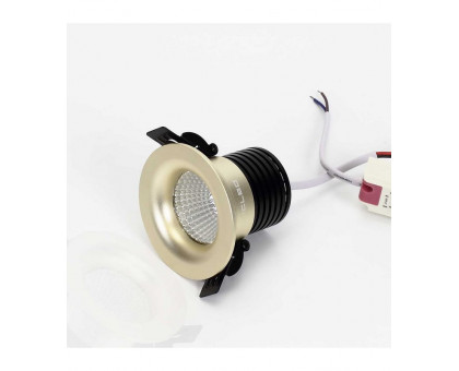 Круглый встраиваемый (LED) светильник даунлайт 84мм Spotlight AR18 7Вт 6500K IP40 (55692) Жемчужный никель
