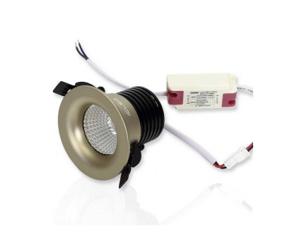 Круглый встраиваемый (LED) светильник даунлайт 84мм Spotlight AR4 7Вт 3000K IP40 (55693) Бронза