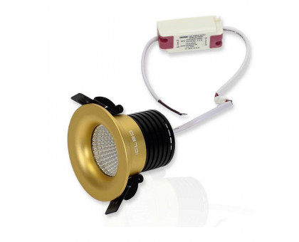 Круглый встраиваемый (LED) светильник даунлайт 84мм Spotlight AR10 7Вт 6500K IP40 (55696) Золото
